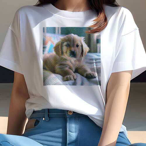 ゴールデンレトリバー Tシャツ レディース 犬ファン 半袖 春夏 犬柄 プリント カジュアル かわいい 人..