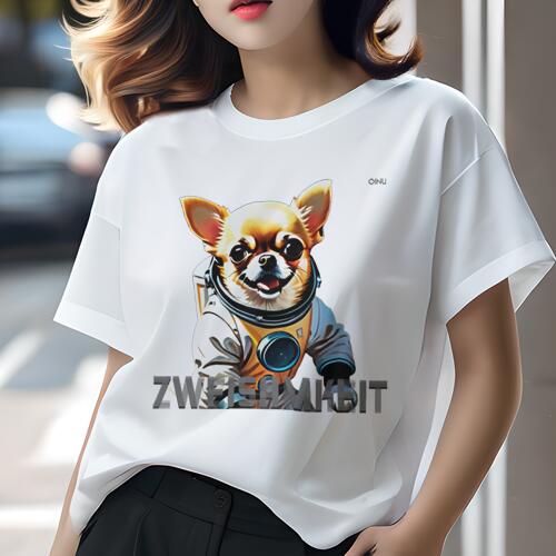 チワワ Tシャツ レディース 犬ファン 半袖 春夏 犬柄 プリント カジュアル かわいい 人間用 個性派 ここだけのデザイン 面白 宇宙服 チワワ チワワ Tシャツ レディース 犬ファン 半袖 春夏 犬柄 プリント カジュアル かわいい 人間用 個性派 ここだけのデザイン 面白 宇宙服 チワワ