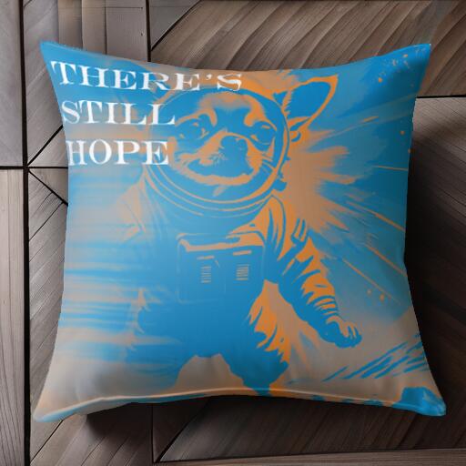 宇宙 チワワ 宇宙服 クッションカバー 45×45cm アニマル柄 おしゃれ 可愛い クッション本体付き 正方形..