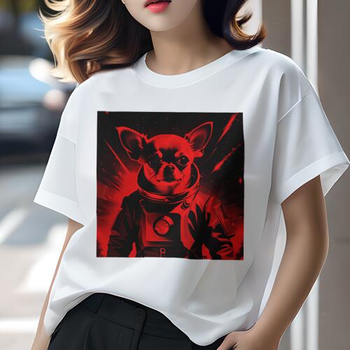 チワワ Tシャツ レディース 犬ファン 半袖 春夏 犬柄 プリント カジュアル かわいい 人間用 個性派 こ..