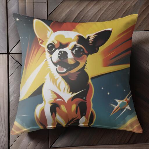 宇宙 チワワ 星 ロケット クッショ