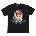 ポメラニアン Tシャツ メンズ キッズ 犬ファン 半袖 春夏 犬柄 プリント カジュアル かわいい 人間用 個性派 ここだけのデザイン 面白 ワンピース ポメラニアン リボン