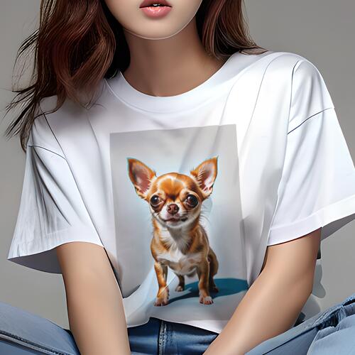 チワワ Tシャツ レディース 犬ファン 半袖 春夏 犬柄 プリント カジュアル かわいい 人間用 個性派 ここだけのデザイン 面白 チワワ
