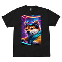 柴犬 Tシャツ メンズ キッズ 犬ファン 半袖 春夏 犬柄 プリント カジュアル かわいい 人間用 個性派 ここだけのデザイン 面白 ヘッドホン 柴犬 サングラス DJ 音楽