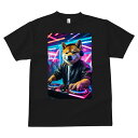 柴犬 Tシャツ メンズ キッズ 犬ファン 半袖 春夏 犬柄 プリント カジュアル かわいい 人間用 個性派 ここだけのデザイン 面白 DJ 柴犬 ターンテーブル ヘッドホン ジャケット