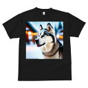 シベリアンハスキー Tシャツ メンズ キッズ 犬ファン 半袖 春夏 犬柄 プリント カジュアル かわいい 人間用 個性派 ここだけのデザイン 面白 雪 シベリアンハスキー 冬 風景 ライト