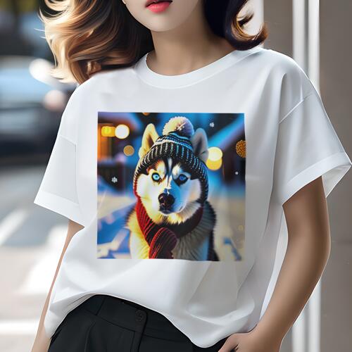 シベリアンハスキー Tシャツ レディース 犬ファン 半袖 春夏 犬柄 プリント カジュアル かわいい 人間用 個性派 ここだけのデザイン 面白 帽子 シベリアンハスキー スカーフ 雪 冬 シベリアンハスキー Tシャツ レディース 犬ファン 半袖 春夏 犬柄 プリント カジュアル かわいい 人間用 個性派 ここだけのデザイン 面白 帽子 シベリアンハスキー スカーフ 雪 冬