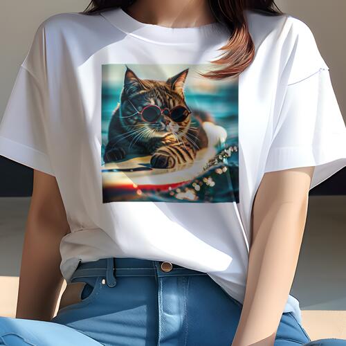 Tシャツ レディース 犬ファン 半袖 春夏 犬柄 プリント カジュアル かわいい 人間用 個性派 ここだけのデザイン 面白 サングラス サーフボード 海 Tシャツ レディース 犬ファン 半袖 春夏 犬柄 プリント カジュアル かわいい 人間用 個性派 ここだけのデザイン 面白 サングラス サーフボード 海