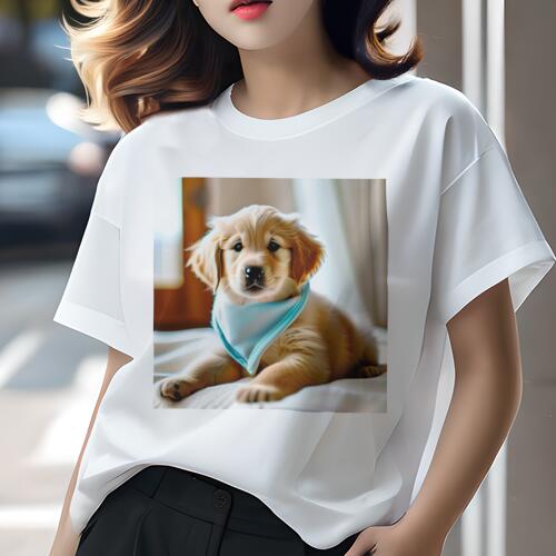 ゴールデンレトリバー Tシャツ レディース 犬ファン 半袖 春夏 犬柄 プリント カジュアル かわいい 人..