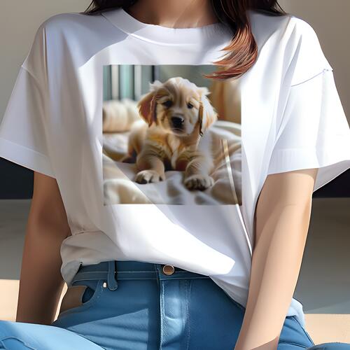 ゴールデンレトリバー Tシャツ レディース 犬ファン 半袖 春夏 犬柄 プリント カジュアル かわいい 人..