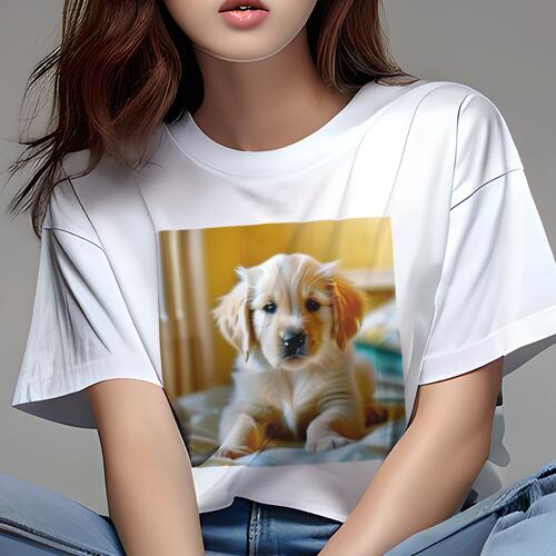 ゴールデンレトリバー Tシャツ レディース 犬ファン 半袖 春夏 犬柄 プリント カジュアル かわいい 人..