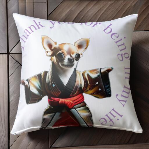 着物 チワワ クッションカバー 45×45cm アニマル柄 おしゃれ 可愛い クッション本体付き 正方形 犬ファン