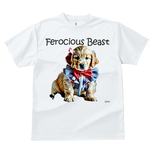 ゴールデンレトリバー Tシャツ レディース 犬ファン 半袖 春夏 犬柄 プリント カジュアル かわいい 人間用 個性派 ここだけのデザイン 面白 リボン ゴールデンレトリバー 蝶ネクタイ