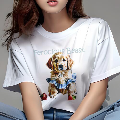 ゴールデンレトリバー Tシャツ レディース 犬ファン 半袖 春夏 犬柄 プリント カジュアル かわいい 人..