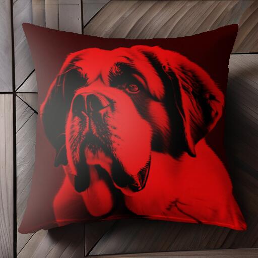 セントバーナード クッションカバー 45×45cm アニマル柄 おしゃれ 可愛い クッション本体付き 正方形 ..