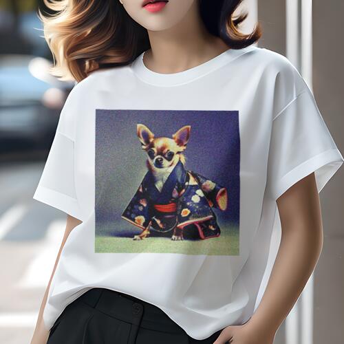 チワワ Tシャツ レディース 犬ファン 半袖 春夏 犬柄 プリント カジュアル かわいい 人間用 個性派 こ..