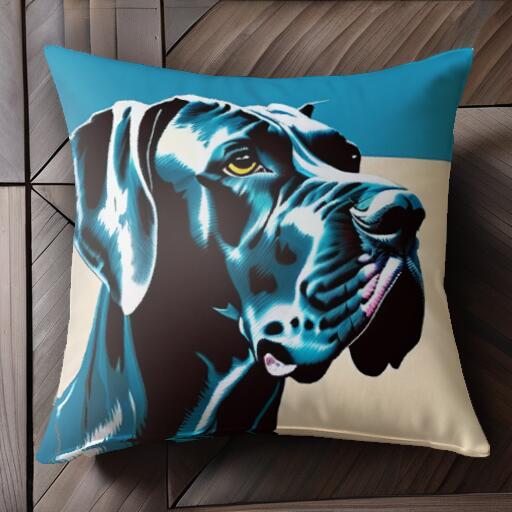 グレートデーン クッションカバー 45×45cm アニマル柄 おしゃれ 可愛い クッション本体付き 正方形 犬ファン