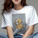キャバリア Tシャツ レディース 犬ファン 半袖 春夏 犬柄 プリント カジュアル かわいい 人間用 個性派 ここだけのデザイン 面白 雨 キャバリア レインコ...