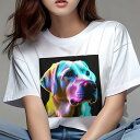 ラブラドールレトリバー Tシャツ レディース 犬ファン 半袖 春夏 犬柄 プリント カジュアル かわいい 人間用 個性派 ここだけのデザイン 面白 ラブラドール...