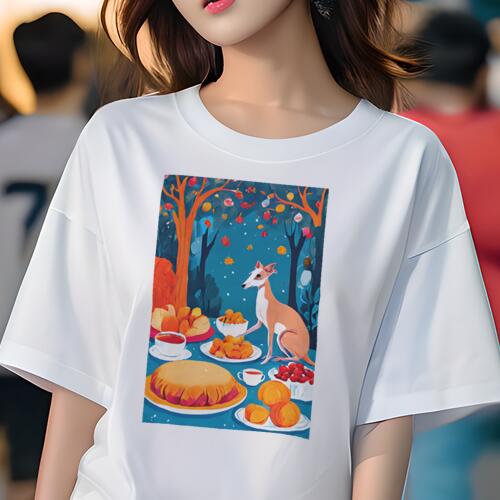 イタリアングレーハウンド Tシャツ レディース 犬ファン 半袖 春夏 犬柄 プリント カジュアル かわいい..
