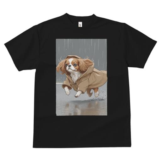 キャバリア Tシャツ メンズ キッズ 犬ファン 半袖 春夏 犬柄 プリント カジュアル かわいい 人間用 個..