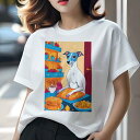 イタリアングレーハウンド Tシャツ レディース 犬ファン 半袖 春夏 犬柄 プリント カジュアル かわいい 人間用 個性派 ここだけのデザイン 面白 パン イタ...