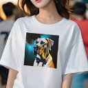 グレートデーン Tシャツ レディース 犬ファン 半袖 春夏 犬柄 プリント カジュアル かわいい 人間用 個性派 ここだけのデザイン 面白 蝶ネクタイ グレート...