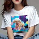 トイプードル Tシャツ レディース 犬ファン 半袖 春夏 犬柄 プリント カジュアル かわいい 人間用 個性派 ここだけのデザイン 面白 コスチューム トイプードル かわいい キュート ドッグウェア