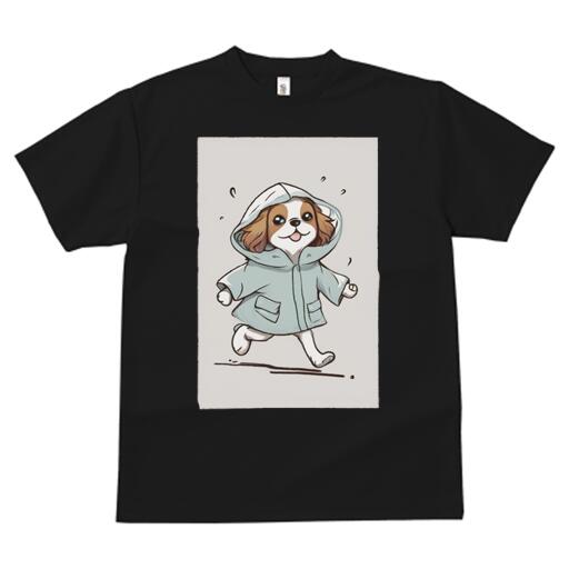 キャバリア Tシャツ メンズ キッズ 犬ファン 半袖 春夏 犬柄 プリント カジュアル かわいい 人間用 個..