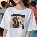 ゴールデンレトリバー Tシャツ レディース 犬ファン 半袖 春夏 犬柄 プリント カジュアル かわいい 人間用 個性派 ここだけのデザイン 面白 首輪 ゴールデ...