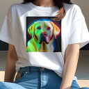 ラブラドールレトリバー Tシャツ レディース 犬ファン 半袖 春夏 犬柄 プリント カジュアル かわいい 人間用 個性派 ここだけのデザイン 面白 ラブラドール...