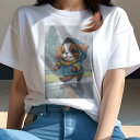 キャバリア Tシャツ レディース 犬ファン 半袖 春夏 犬柄 プリント カジュアル かわいい 人間用 個性派 ここだけのデザイン 面白 雨 キャバリア レインコ...