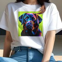 ラブラドールレトリバー Tシャツ レディース 犬ファン 半袖 春夏 犬柄 プリント カジュアル かわいい 人間用 個性派 ここだけのデザイン 面白 ラブラドール...