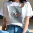 キャバリア Tシャツ レディース 犬ファン 半袖 春夏 犬柄 プリント カジュアル かわいい 人間用 個性派 ここだけのデザイン 面白 雨 キャバリア 傘 レイ...