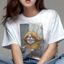 キャバリア Tシャツ レディース 犬ファン 半袖 春夏 犬柄 プリント カジュアル かわいい 人間用 個性派 ここだけのデザイン 面白 雨 キャバリア レインコ...