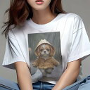 キャバリア Tシャツ レディース 犬ファン 半袖 春夏 犬柄 プリント カジュアル かわいい 人間用 個性派 ここだけのデザイン 面白 レインコート キャバリア...