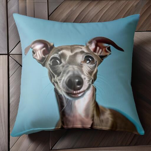 イタリアングレーハウンド クッションカバー 45×45cm アニマル柄 おしゃれ 可愛い クッション本体付き 正方形 犬ファン