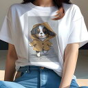 バーニーズマウンテンドッグ Tシャツ レディース 犬ファン 半袖 春夏 犬柄 プリント カジュアル かわいい 人間用 個性派 ここだけのデザイン 面白 レインコ...
