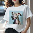 イタリアングレーハウンド Tシャツ レディース 犬ファン 半袖 春夏 犬柄 プリント カジュアル かわいい 人間用 個性派 ここだけのデザイン 面白 イタリアン...