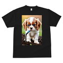 キャバリア Tシャツ メンズ キッズ 犬ファン 半袖 春夏 犬柄 プリント カジュアル かわいい 人間用 個性派 ここだけのデザイン 面白 ガーデニング キャバリア