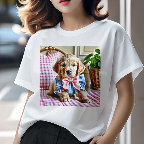 ゴールデンレトリーバー Tシャツ レディース 犬ファン 半袖 春夏 犬柄 プリント カジュアル かわいい ..