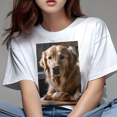 ゴールデンレトリバー Tシャツ レディース 犬ファン 半袖 春夏 犬柄 プリント カジュアル かわいい 人..