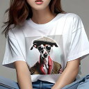 イタリアングレーハウンド Tシャツ レディース 犬ファン 半袖 春夏 犬柄 プリント カジュアル かわいい 人間用 個性派 ここだけのデザイン 面白 帽子 イタリアングレーハウンド サングラス ジャケット
