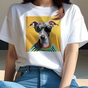 イタリアングレーハウンド Tシャツ レディース 犬ファン 半袖 春夏 犬柄 プリント カジュアル かわいい 人間用 個性派 ここだけのデザイン 面白 サングラス...