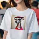 イタリアングレーハウンド Tシャツ レディース 犬ファン 半袖 春夏 犬柄 プリント カジュアル かわいい 人間用 個性派 ここだけのデザイン 面白 サングラス イタリアングレーハウンド 帽子 セーター