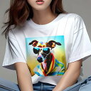 イタリアングレーハウンド Tシャツ レディース 犬ファン 半袖 春夏 犬柄 プリント カジュアル かわいい 人間用 個性派 ここだけのデザイン 面白 サングラス...