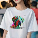 ラブラドールレトリバー Tシャツ レディース 犬ファン 半袖 春夏 犬柄 プリント カジュアル かわいい 人間用 個性派 ここだけのデザイン 面白 ラブラドール...