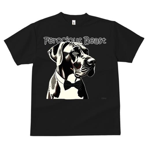 グレートデーン Tシャツ メンズ キッズ 犬ファン 半袖 春夏 犬柄 プリント カジュアル かわいい 人間用 個性派 ここだけのデザイン 面白 蝶ネクタイ グレートデーン