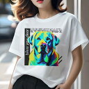 ラブラドールレトリバー Tシャツ レディース 犬ファン 半袖 春夏 犬柄 プリント カジュアル かわいい 人間用 個性派 ここだけのデザイン 面白 ラブラドール...