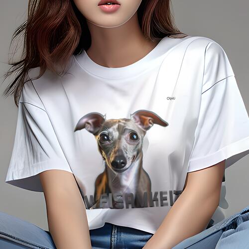 イタリアングレーハウンド Tシャツ レディース 犬ファン 半袖 春夏 犬柄 プリント カジュアル かわいい 人間用 個性派 ここだけのデザイン 面白 イタリアングレーハウンドのサムネイル